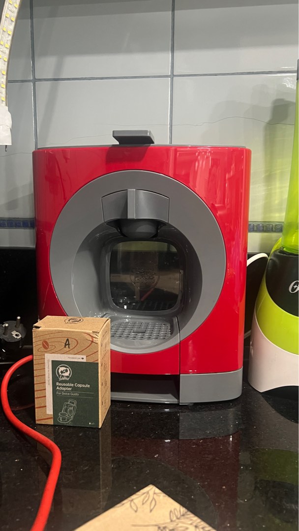 Nescafe Dolce Gusto Oblo Coffee Machine with nespresso capsule adaptor ...
