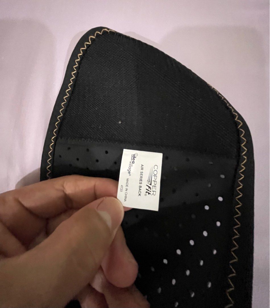 ORIGINAL Copper fit elite back support with AIR flow (Category: Braces, Support & Protection) located in Cabangan. Submitted by therare1 (Listing ID 1379796240, Image 3). Description: Authentic. Good condition, liked new, waist size fit to 28 inch - 42inches.