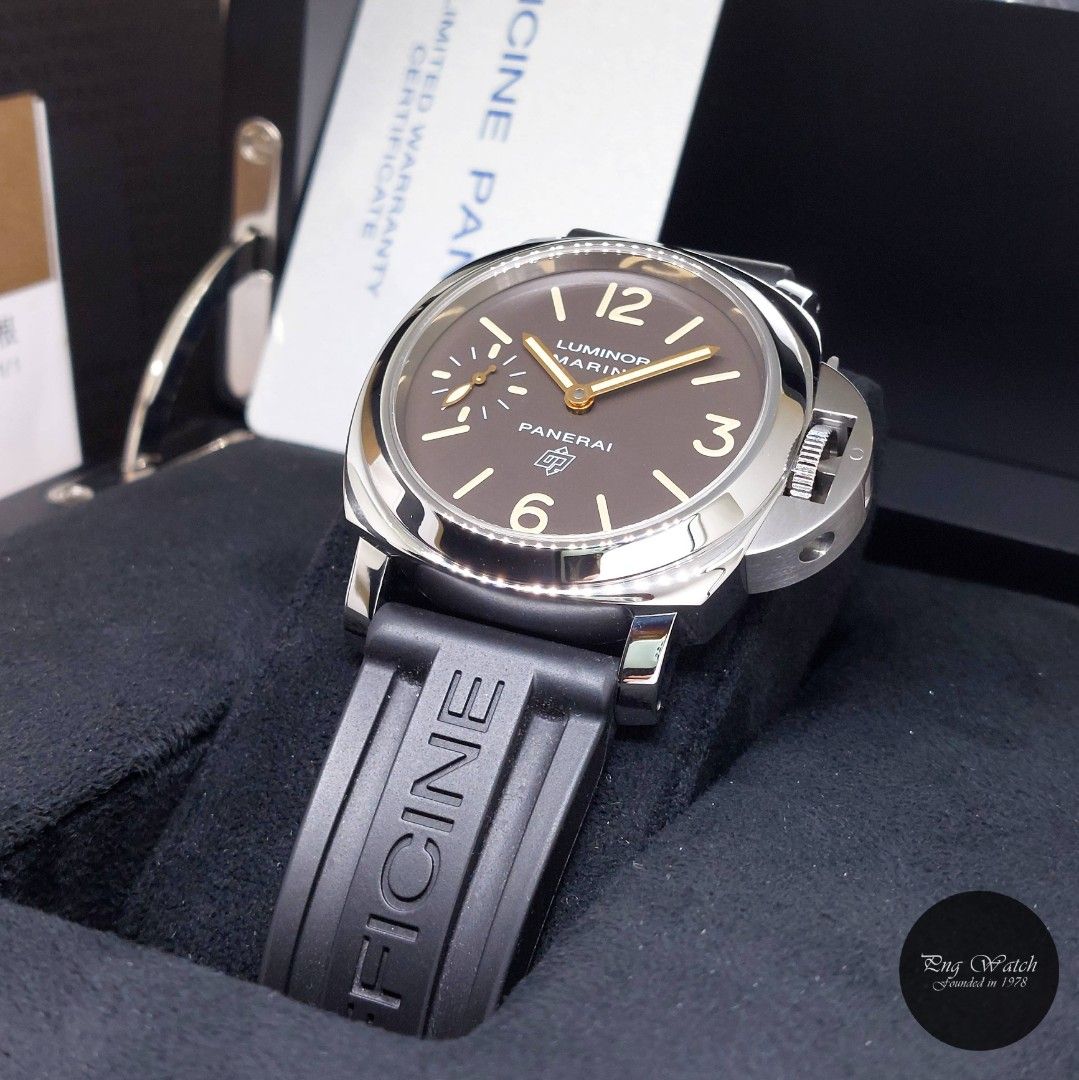 Panerai 44mm Tropical Brown Dial Luminor Marina Logo PAM632 PAM00632 ...