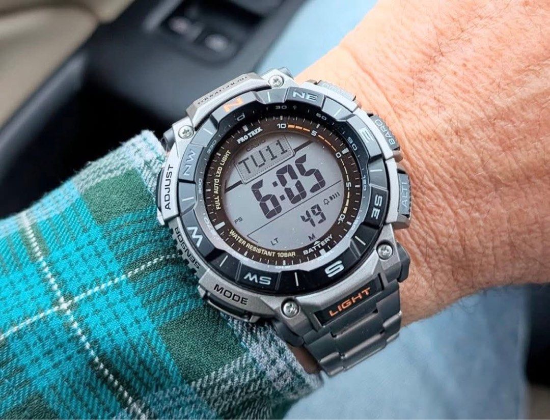 Pro Trek (Category: Men's Watches) located in Taytay. Submitted by michidc (Listing ID 1379910442, Image 2). Description: 100% Original bnew complete Casio protrek Prg340t-7 titanium series 🔹 Tough solar 🔹 Multi Band 6 ₱1x,xxx each Dm to order❤️.