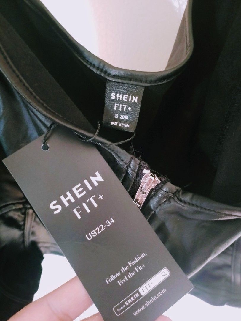 Shein Leather Bralette (Category: Sleeveless) located in Cavite. Submitted by levidage (Listing ID 1379812471, Image 2). Description: 🍑 Best fits 3-4xl (but 3xl lang if medj malaki chest) 🍑 RFS: Decluttering + need funds.