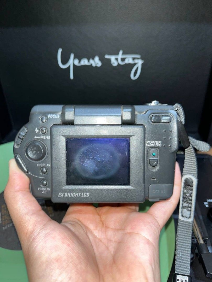 Sony Cyber-shot DSC-S50 (FLIP SCREEN) (Category: Cameras) located in Iguig. Submitted by shenanigannnn (Listing ID 1379882329, Image 1). Description: Sony Cyber-shot DSC-S50 (FLIP SCREEN) 3199 Release Year 2000 (RARE UNIT) Image Sensor 1/2-inch CCD Effective Pixels 2.1 megapixels Digital Zoom 6x Storage Media Memory Stick (up to 128MB supported) Issue: Screen burn(See attached photo for reference). Body cosmetic is still okay and all buttons work
