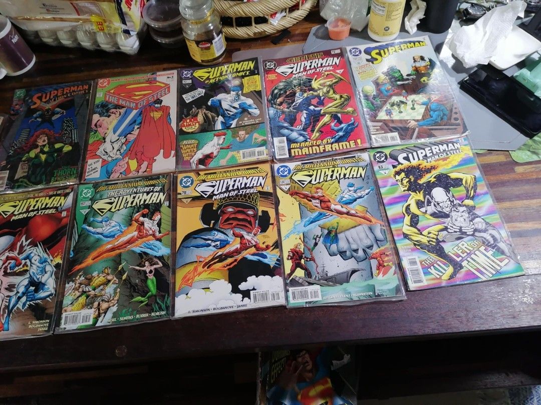 Superman comics (Category: Comics & Manga) located in Makati City. Submitted by flash2000 (Listing ID 1379729887, Image 2). Description: superman titles vintage all good condition, 200-300 each, pm for price, if take all will be discounted.pick up only thru grab.