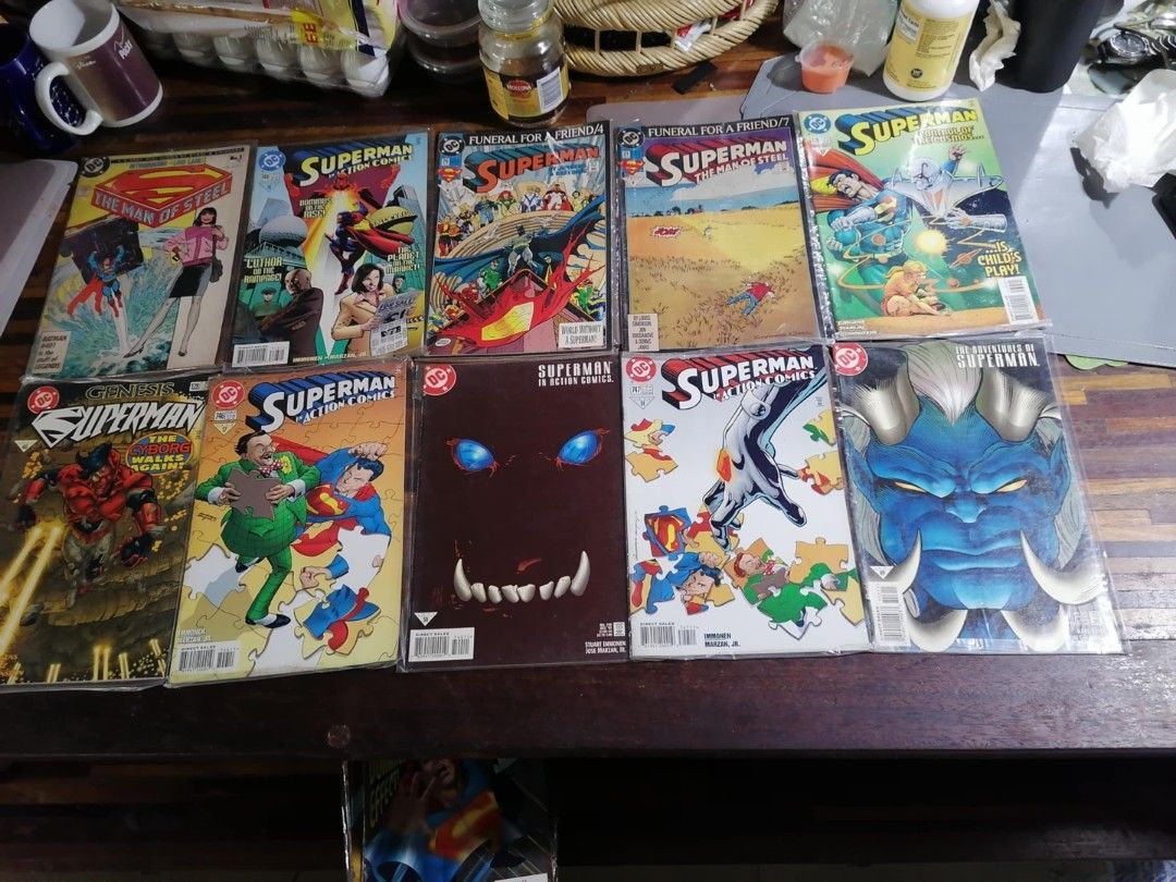 Superman comics (Category: Comics & Manga) located in Makati City. Submitted by flash2000 (Listing ID 1379729887, Image 1). Description: superman titles vintage all good condition, 200-300 each, pm for price, if take all will be discounted.pick up only thru grab.