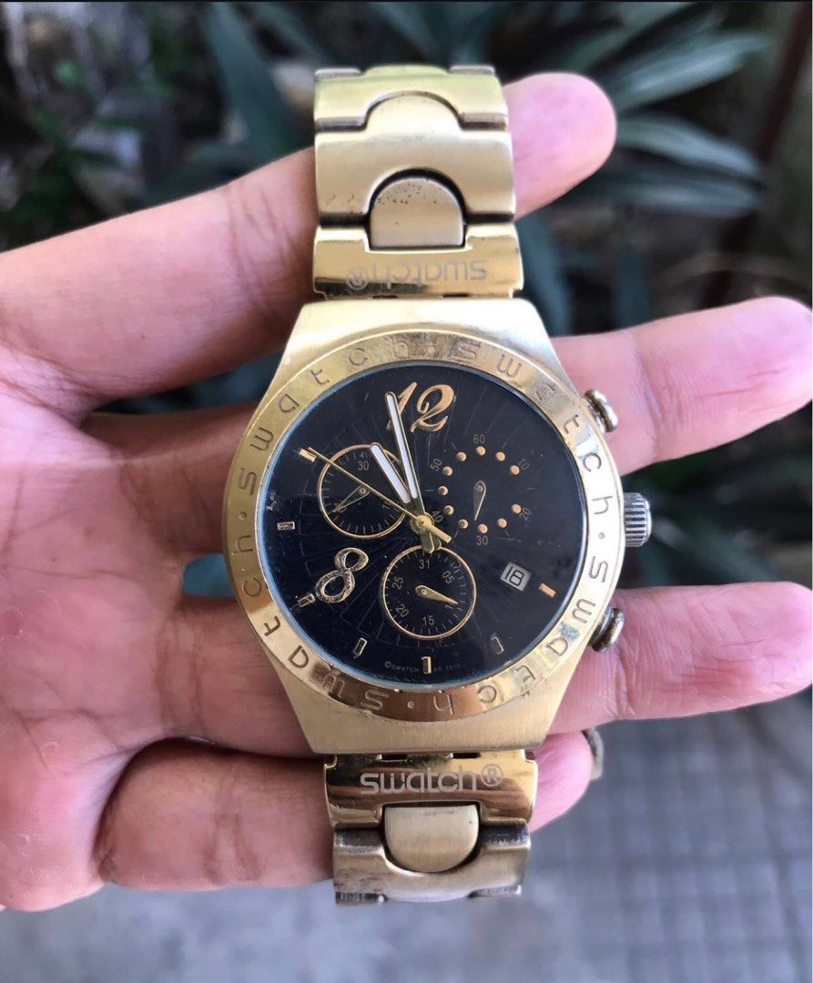 Swatch Swiss Irony Plated Gold V8 Chronograph Men’s Watch