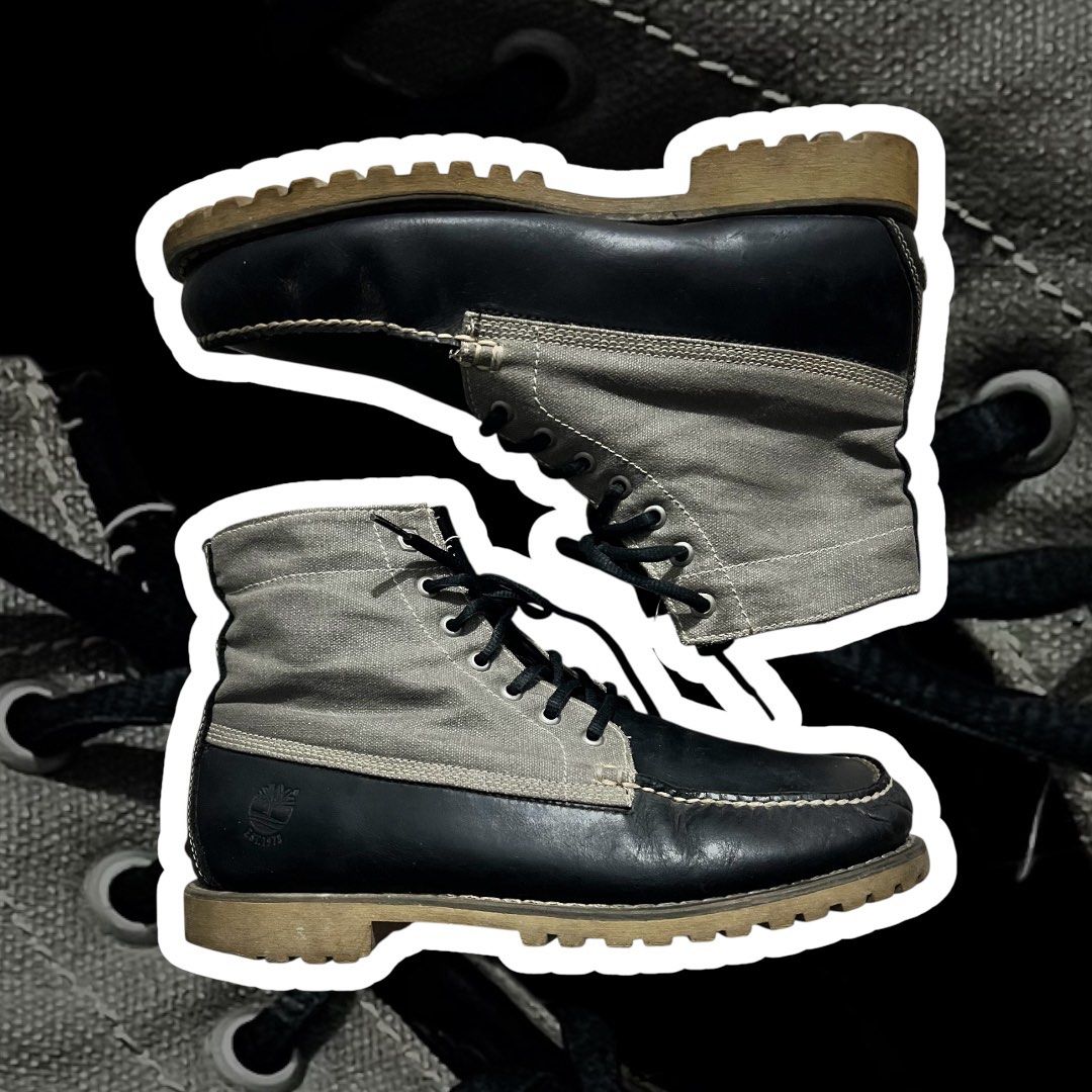 TIMBERLAND CHUKKA BOOTS BLACK-GREY (Category: Boots) located in Subic. Submitted by lorenzo100488 (Listing ID 1376317105, Image 1). Description: NO INSOLE Needs wash SIZE- US: 10W.