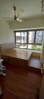 Window bay storage bed frame customize singapore /king size bed frame