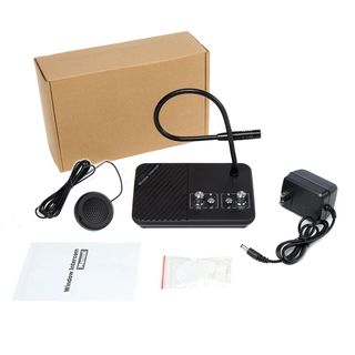 3W Anti-Interference Dual Way Intercommunication Microphone and Speaker Interphone Window Counter Intercom for Bank Hospital