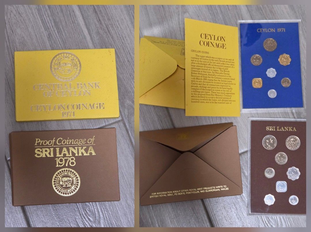 斯里蘭卡香港精製幣紀念幣1997 1971 1978, 興趣及遊戲, 收藏品及紀念品, 錢幣- Carousell
