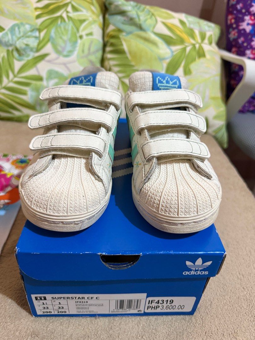 Adidas Superstar CF C (Category: Babies & Kids Fashion) located in Las Pinas. Submitted by cjoyce888 (Listing ID 1380026990, Image 3). Description: Preloved Adidas Superstar CF C.
