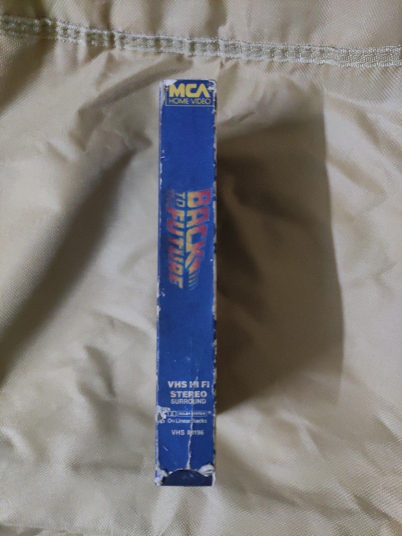 Back to the Future VHS (unsealed) (Category: CDs & DVDs) located in Manila. Submitted by danicaching (Listing ID 1380044877, Image 3). Description: 1984 colored VHS tape Dolby System On Linear Track.