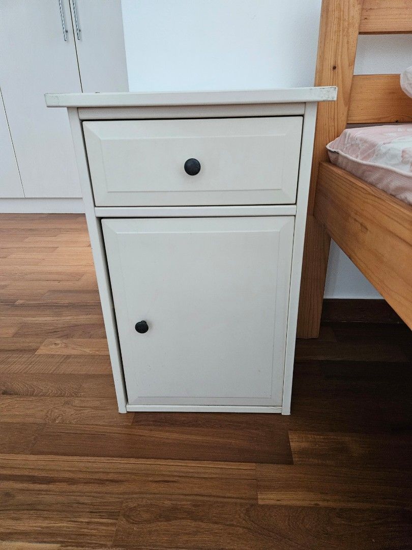 Bedside table and cupboard
