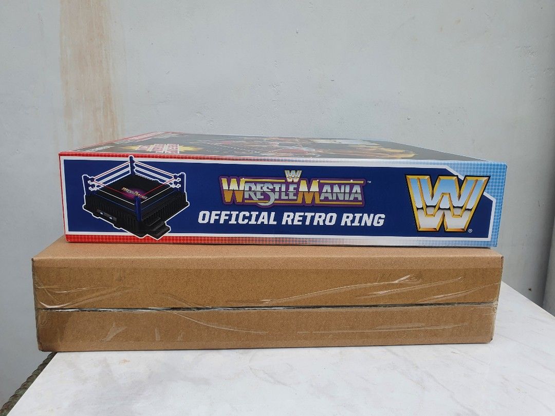 Bnew Sealed WWE Retro Ring (Category: Action & Battle Toys) located in Manila. Submitted by kiddgamer (Listing ID 1379939911, Image 3). Description: Can be picked up or delivered thru Lbc Grab or Lalamove. Note: This is only compatible with retro wwe action figures only.