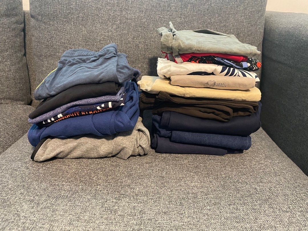 Boys Clothes 5-6 yrs old (Category: Babies & Kids Fashion) located in Singapore. Submitted by mirieez (Listing ID 1380016282, Image 2). Description: Assortment of brand new and preloved t-shirts, pants, shorts and jackets. Very good condition. No stains or tears. A total of 17 items. Selling for $15 as a set. (Less than a dollar per item) Self collect in Yishun. .
