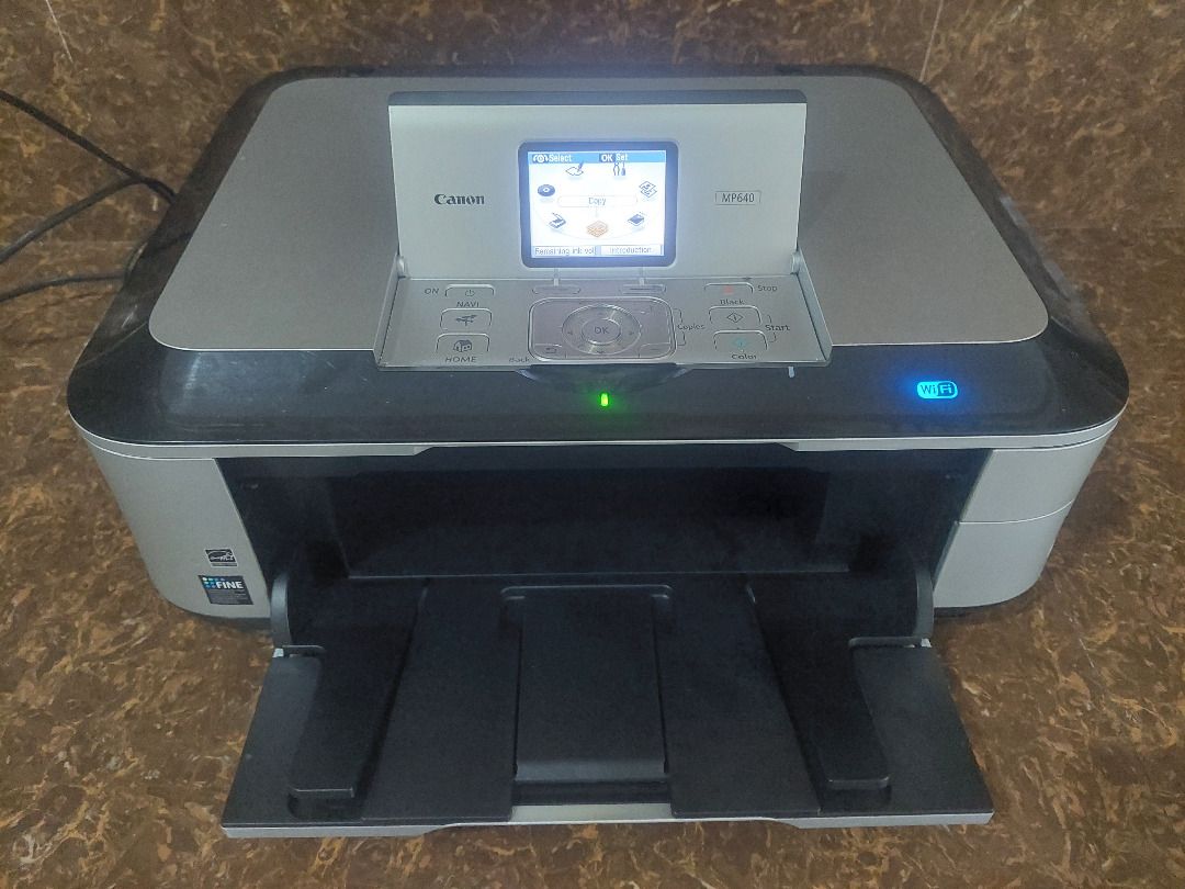 Canon Pixma MP640 Wireless WiFi Printer / Scanner (Category: Printers, Scanners & Copiers) located in Tagbilaran City. Submitted by rjv1977 (Listing ID 1379920638, Image 1). Description: Canon Pixma MP640 Wireless WiFi Printer & Scanner (Hi-Res) Compatible with Windows 10 & MacOS 10.11 (El Capitan) Drivers / Software & Manuals can be downloaded from Canon Website. Max color resolution 9600 x 2400 dpi Max B/W resolution 600 x 600 dpi Max document 