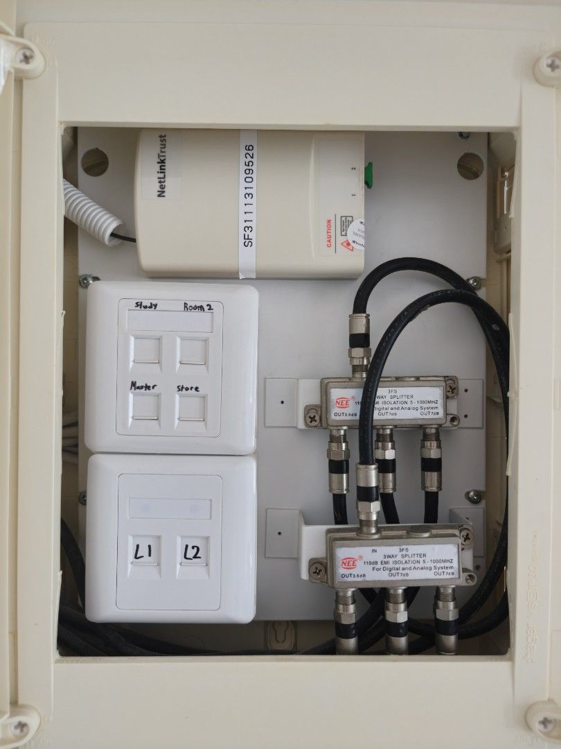 Data LAN Point Conversion/Cabling (Category: Everything Else) located in Singapore. Submitted by md2focus (Listing ID 223646161, Image 1). Description: We help to convert your BTO's/Condo's telephone socket to LAN Data point. 1st point - $90 Subsequent Point at $40 Conversion include CAT6 jack and faceplate. Done by professional network installer. Related services: . Convert from One LAN point to Two LAN point using existing LAN Cable . Wireless 
