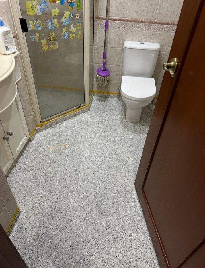 Epoxy Flooring|Flakes Epoxy|Anti slip|Safe|Old  Toilet Tiles Makeover|Tiles Restoration|Epoxy Coating|Durable|Direct Contractor|Service All over Singapore.63109200454147114