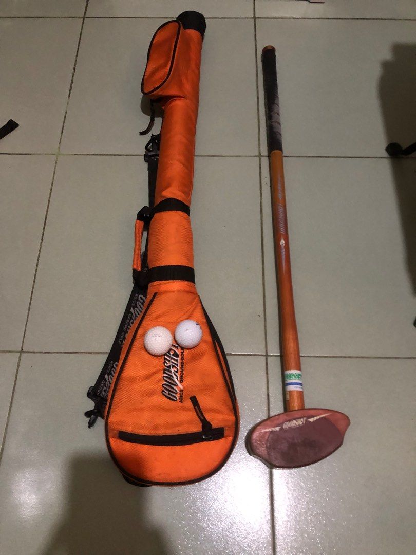 Goodshot Asics ground golf club (Category: Golf) located in Quezon City. Submitted by markgolveo (Listing ID 1379930652, Image 1). Description: Goodshot Asics ground golf club With pair or balls and carry case cover Signs of wears.