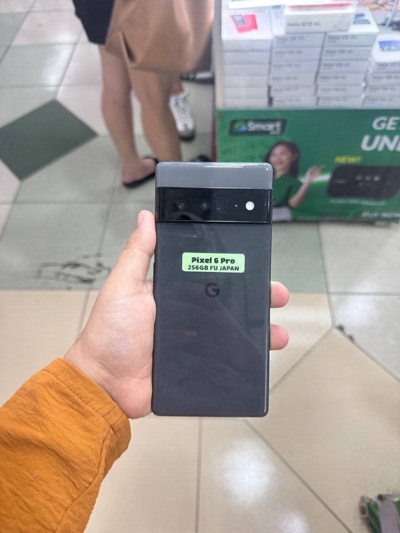 Google Pixel 6 Pro 256gb FU JP No issue (Category: Android Others) located in San Juan City. Submitted by javedsgadgetshop (Listing ID 1380037763, Image 1). Description: INSTALLMENT OPTIONS : SPAY LATER / GGIVES / CREDIT CARD! WE BUY AND SELL SO PWEDE MAGBINTA OR SWAP ! Quick Specs : Google Pixel 6 Pro •256gb •JP Variant •Good batt health •Factory Unlock •95% Smoothness •No hidden issue | No Repaired •100% Authentic | Not Refurbished •w/ OEM Char