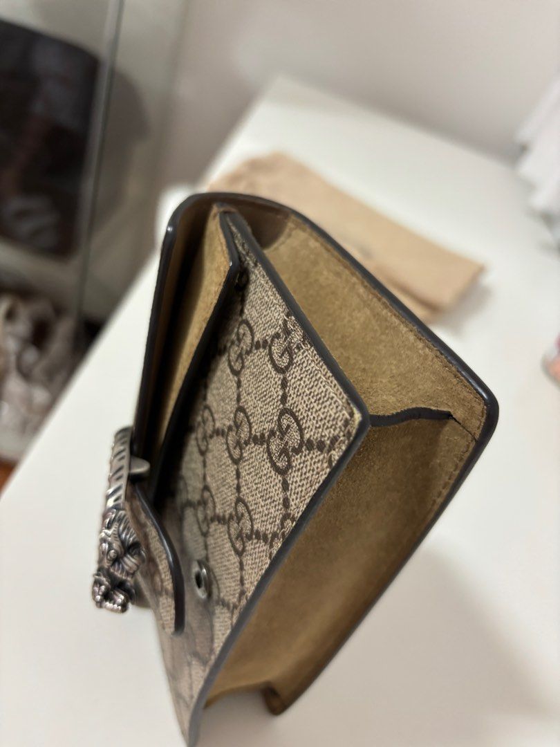 Gucci Dionysus Super Mini Bag (Category: Bags & Wallets) located in Singapore. Submitted by claireteen (Listing ID 1380059892, Image 2). Description: Authentic Gucci Dionysus Super Mini bag. Got it from MBS boutique. Comes with original dust bag and paper bag, no box. The bag - used 3 times only In excellent condition, no signs of wear and tear, no scuffings at the corner. You may ask for more pictures:) Perfect for a night out or to add a touch 