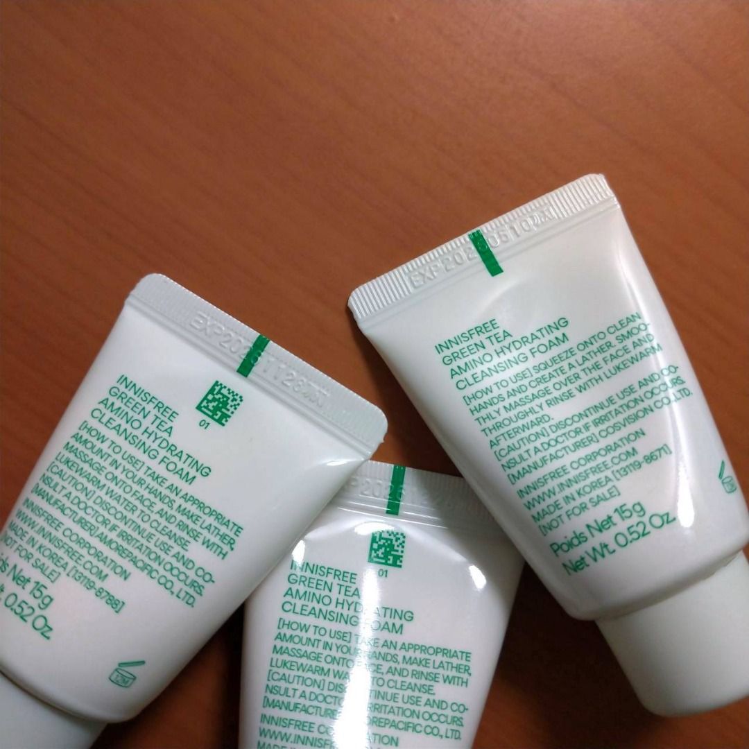 由 heymoodie (刊登 ID 1380013578，圖片 3) 提交，位於 高雄市 (Kaohsiung) 的 Innisfree 綠茶潔面乳 香榧鬥荳潔面乳 火山泥潔面乳 香氛護手霜 火山泥面膜 全新未拆封 (類別：個人清潔保養)，說明：攜帶方便，適合外出、旅行用！ - 火山泥毛孔調理潔面乳15g，全新未拆封，效期為2027年，售$38，庫存1。 綠茶保濕胺基酸潔面乳15g，全新未拆封，效期為2026年，售$38，庫存3。 香榧鬥荳潔面乳15g，全新未拆封，效期為2026年，售$38，庫存1。 我的香氛護手霜06羞澀玫瑰30ml，全新未拆封，效期為2027年，售$155，庫存1。 我的香氛護手霜07經典情懷30ml，全新未拆封，效期為2028年，售$155，庫存1。 超級火山泥毛孔潔淨面膜3ml，全新未拆封，效期為2026、2027年，售$18，庫存5。 - 賣場滿$100才出貨！。