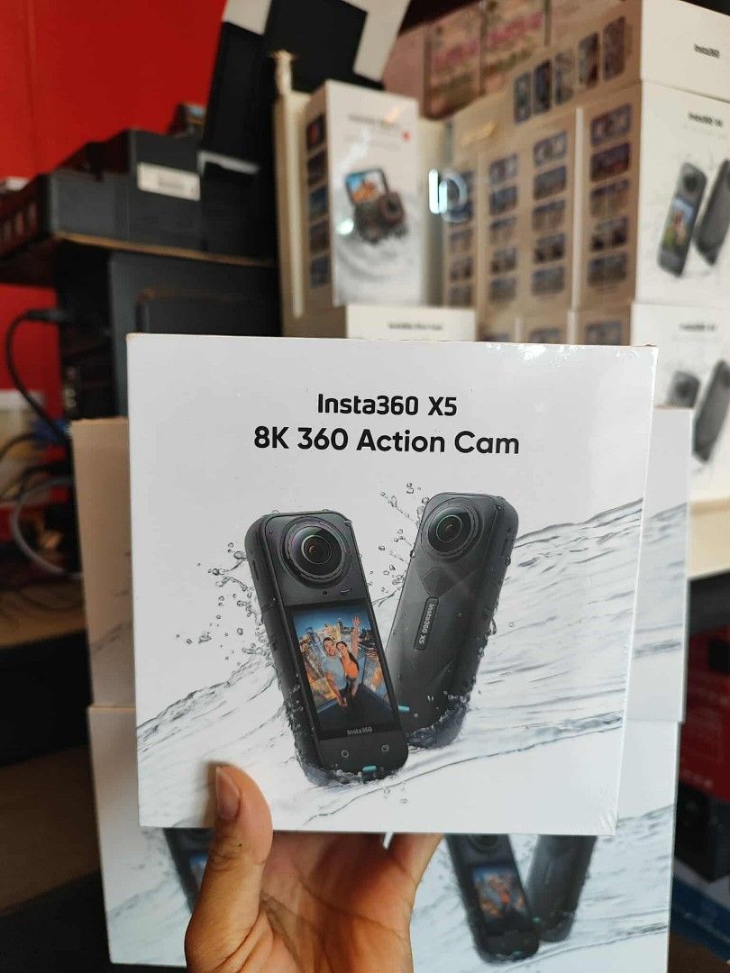 Insta360 X5 8K 360 Action Camera (Category: Video Cameras) located in Makati City. Submitted by slaccessoriesshop (Listing ID 1380030797, Image 1). Description: Insta360 X5 8K 360 Action Camera ORIGINAL, BRAND NEW and SEALED We issue SALES INVOICE Accepting BULK ORDERS Same Day Delivery LOCATION ✓ Evangelista, Makati ✓ Kawit, Cavite MODE OF PAYMENT Gcash, Cash, BPI, BDO, Home Credit, Credit Card DELIVERY OPTIONS ✓ Lalamove ✓ Client Booking ✓ Open