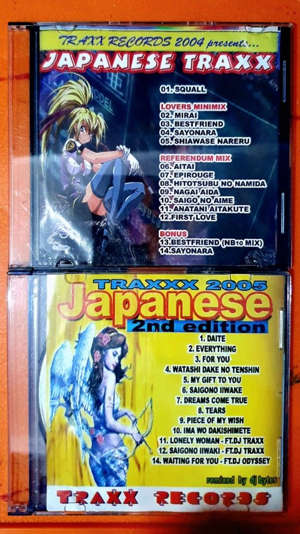 JAP TRAXX 2CD BUNDLE ₱500 ONLY (Category: CDs & DVDs) located in Makati City. Submitted by blue_owl_store (Listing ID 1379945512, Image 1). Description: JAPANESE TRAXX BY TRAXX RECORDS 1ST & 2ND EDITION BUNDLE SET OF 2 LALAMOVE OR J&T BY BUYER GCASH OR COD BY LALA LOCATION MAKATI SALE ₱500 ONLY.