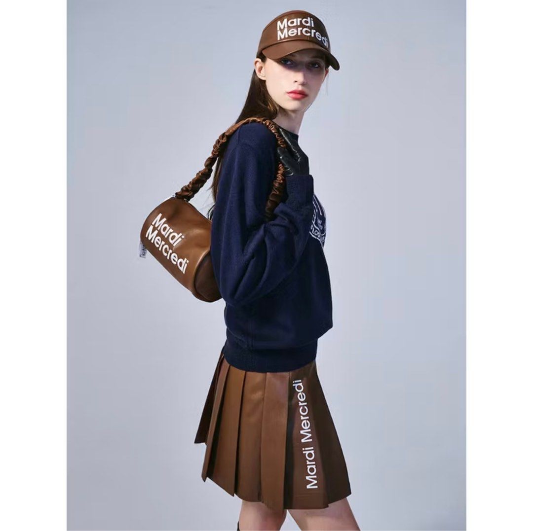 Mardi Mercredi Actif] FAUX LEATHER SHOULDER BAG CYLINDER