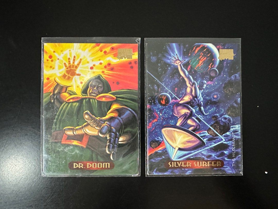 Marvel Masterpieces 1994 (Category: Vintage Collectibles) located in Quezon City. Submitted by dongilmore (Listing ID 1380020346, Image 2). Description: Blackout - 150 Blaze - 150 Bloodaxe - 150 Cable - 175 Carnage GF - 1500 Cerebra GF - 100 Colossus - 275 Cyclops - 1000 Dr. Doom - 400 Elektra GF - 150 Iron Man - 1000 Junkpile - 175 Metalhead - 300 Morbius - 275 Morg GF - 150 Nebula - 275 Nova - 150 Phoenix - 450 Quasar - 150 Random - FREE (for a