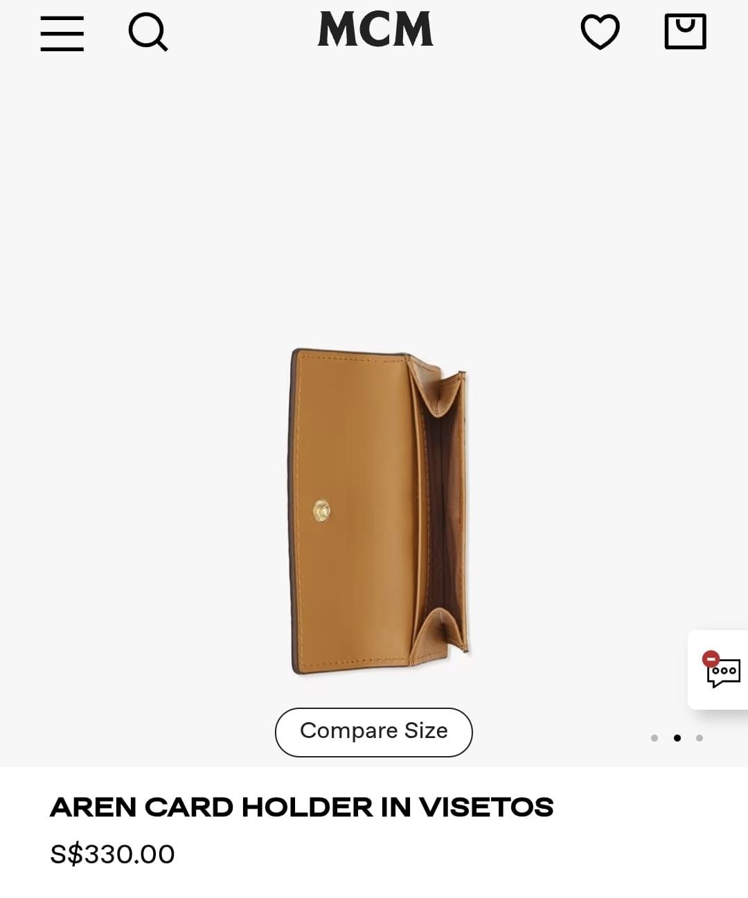 MCM Aren Card Holder in Visetos - Mini (Category: Bags & Wallets) located in Singapore. Submitted by rynnaismail (Listing ID 1379919651, Image 3). Description: Timeless function with a maximalist aesthetic. This compact accessory is crafted from Visetos monogram canvas with a supple nappa leather trim. The front flap compartment is ideal for coins and miniature belongings, while swift access is granted through a combination of a rear slip pocket 