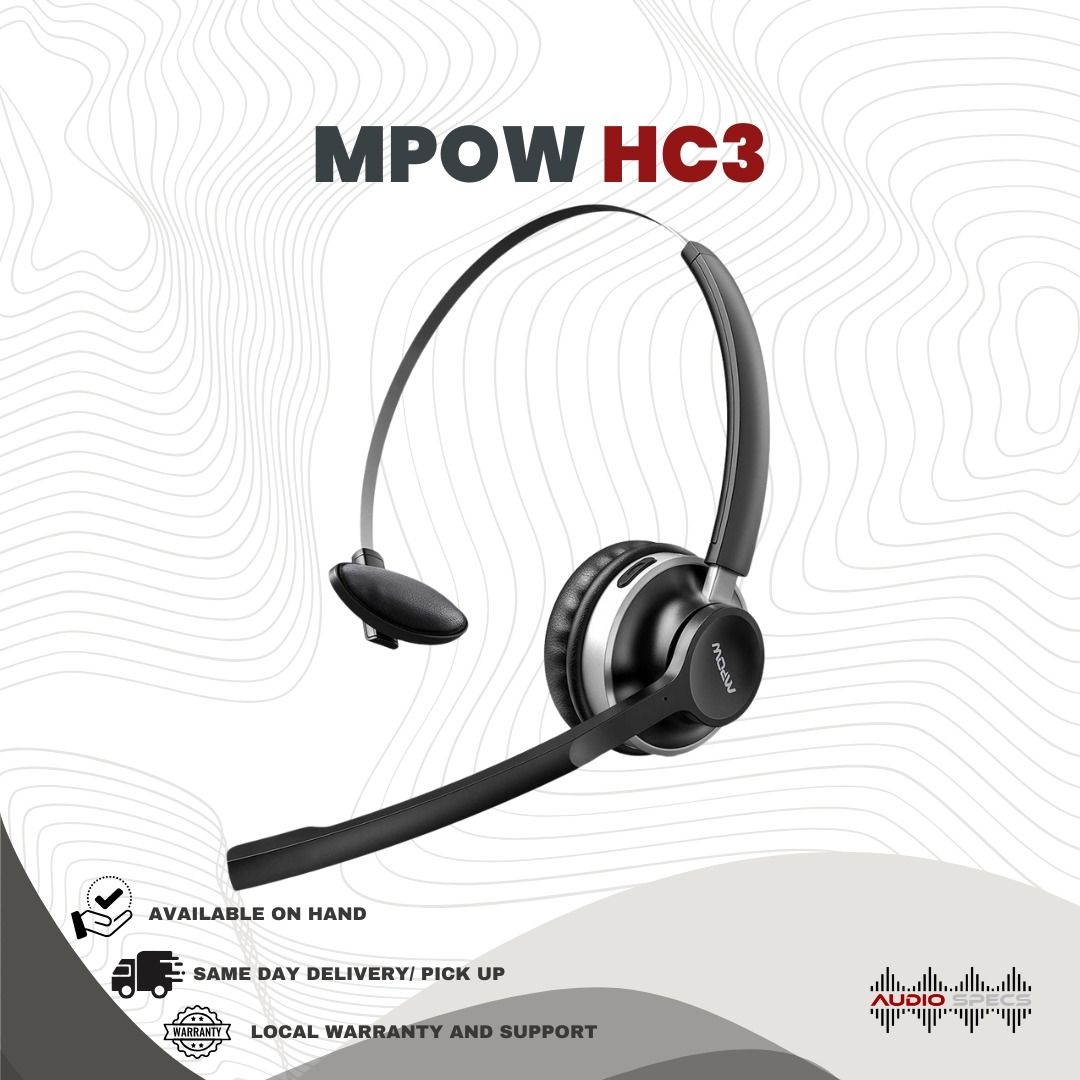 Mpow HC3 Bluetooth Headset with Microphone (Category: Headphones & Headsets) located in Quezon City. Submitted by allanpauco (Listing ID 1265078247, Image 1). Description: 🔥 Mpow HC3 Bluetooth Headset with Microphone 🔥 Brand new units available on hand ₱2,800 The Mpow HC3 Wireless Bluetooth Headset boasts a dual noise canceling microphone, enhancing talk and listen clarity while effectively eliminating background noise. This headset features ad
