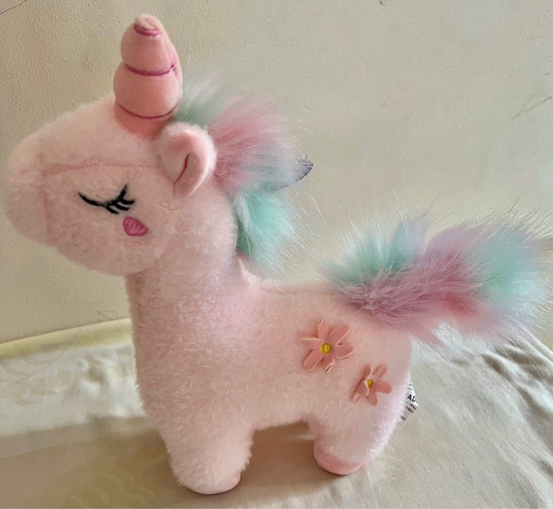 Pink Unicorn Plushies (Category: Plushies & Soft Toys) located in San Mateo. Submitted by pinksceneph (Listing ID 1379913943, Image 3). Description: Pre loved item -Pink Unicorn Plushies - Soft, clean, like new, good condition - almost never play with.