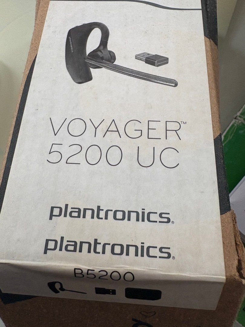Plantronics Voyager 5200 UC Bluetooth Headset (Category: Headphones & Headsets) located in Singapore. Submitted by lesscarbon (Listing ID 1379948859, Image 1). Description: I would consider it as new as I only used it once and reverted to my wired headset as I was too lazy to charge it. Plus it comes with two pairs of spare ear tips so you can change it out immediately if you wish Plantronics Voyager 5200 UC Bluetooth headset. Comes with original