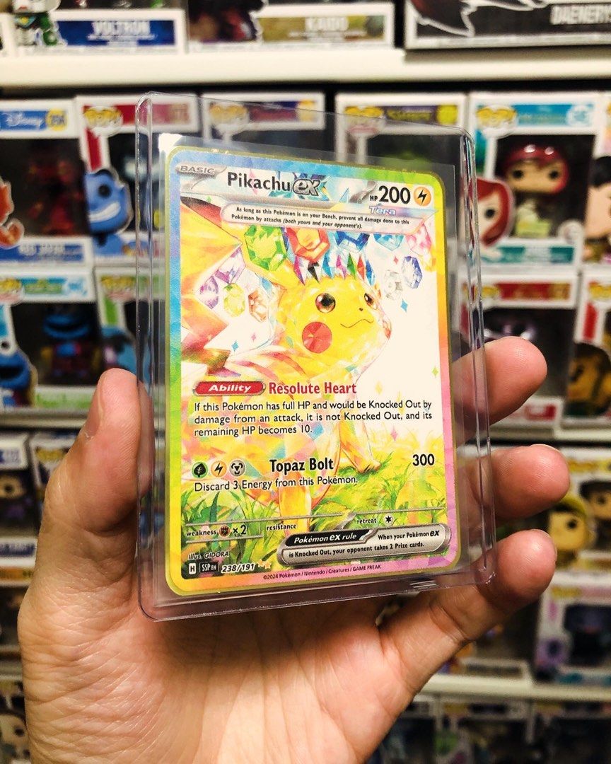 238 191 pokemon card Pikachu 238/191 Ex Terastal Holographic Texture English Version your opponent takes 2 Prize cards. Pikachu ex 238/191 - PSA