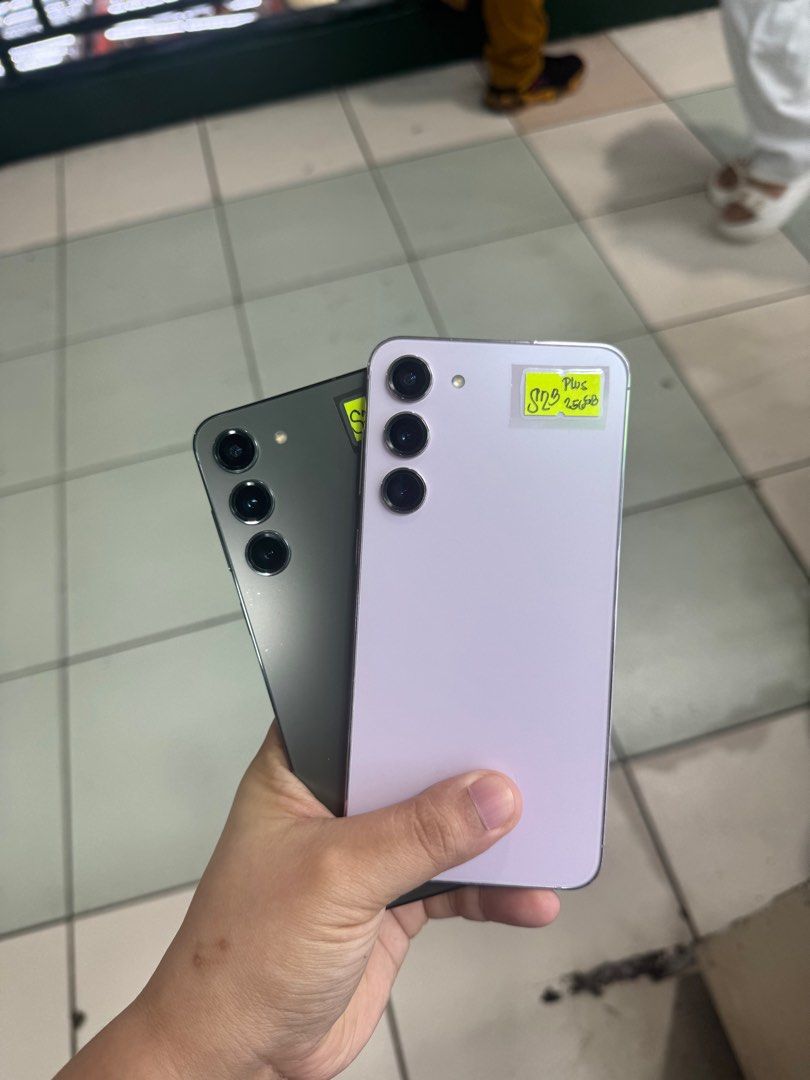 Samsung S23 Plus 256gb Dualsim FU NTC (Category: Samsung) located in San Juan City. Submitted by javedsgadgetshop (Listing ID 1380039788, Image 1). Description: INSTALLMENT OPTIONS : SPAY LATER / GGIVES / CREDIT CARD! WE BUY AND SELL SO PWEDE MAGBINTA OR SWAP ! Quick Specs : Samsung S23+ •256gb •NTC Variant •Good batt health •Factory Unlock •95% Smoothness •No hidden issue | No Repaired •100% Authentic | Not Refurbished •w/ OEM Charger & store wa