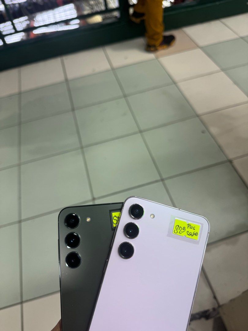 Samsung S23 Plus 256gb Dualsim FU NTC (Category: Samsung) located in San Juan City. Submitted by javedsgadgetshop (Listing ID 1380039788, Image 2). Description: INSTALLMENT OPTIONS : SPAY LATER / GGIVES / CREDIT CARD! WE BUY AND SELL SO PWEDE MAGBINTA OR SWAP ! Quick Specs : Samsung S23+ •256gb •NTC Variant •Good batt health •Factory Unlock •95% Smoothness •No hidden issue | No Repaired •100% Authentic | Not Refurbished •w/ OEM Charger & store wa