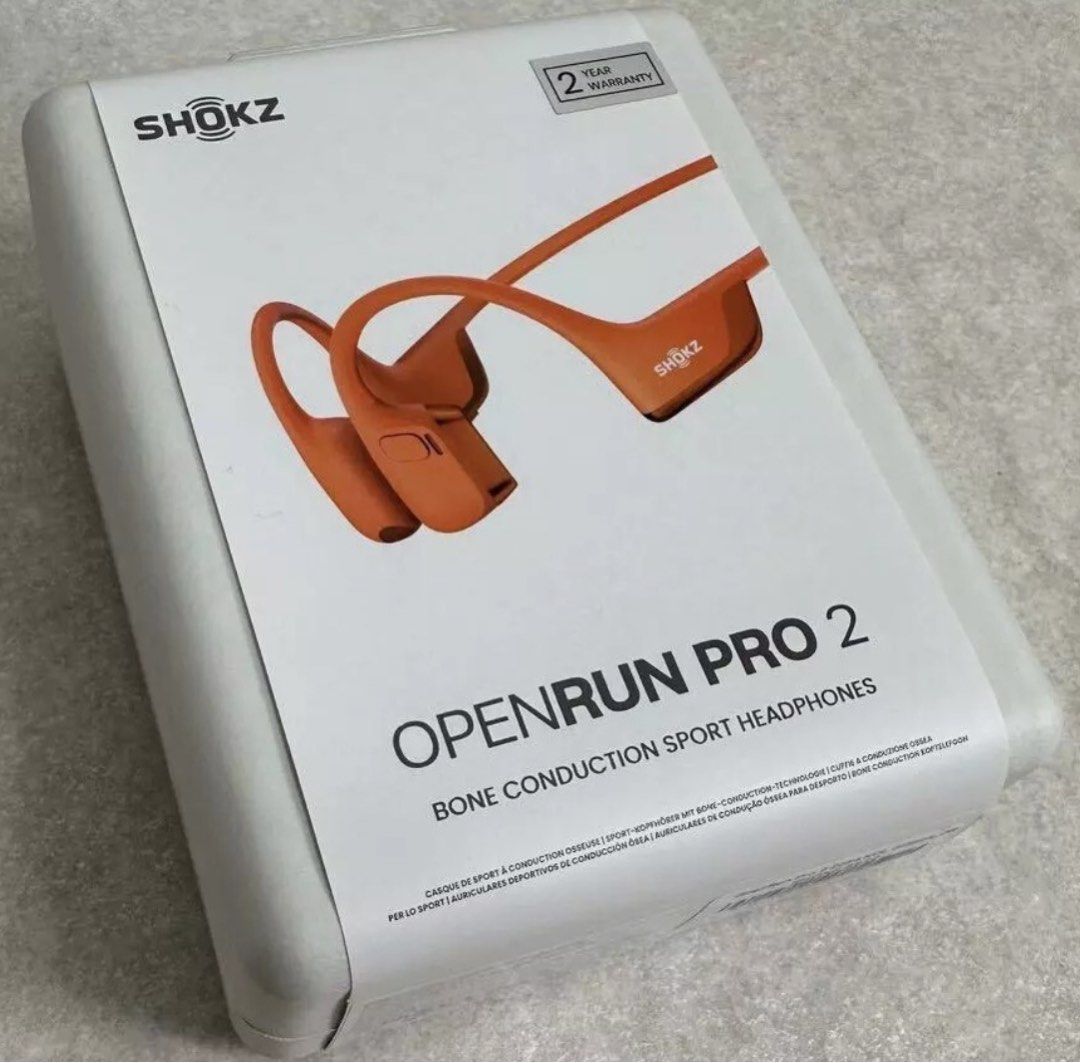 Shokz OpenRun Pro 2 Bone Conduction Sports Headphone – Black-Orange63057389980931111