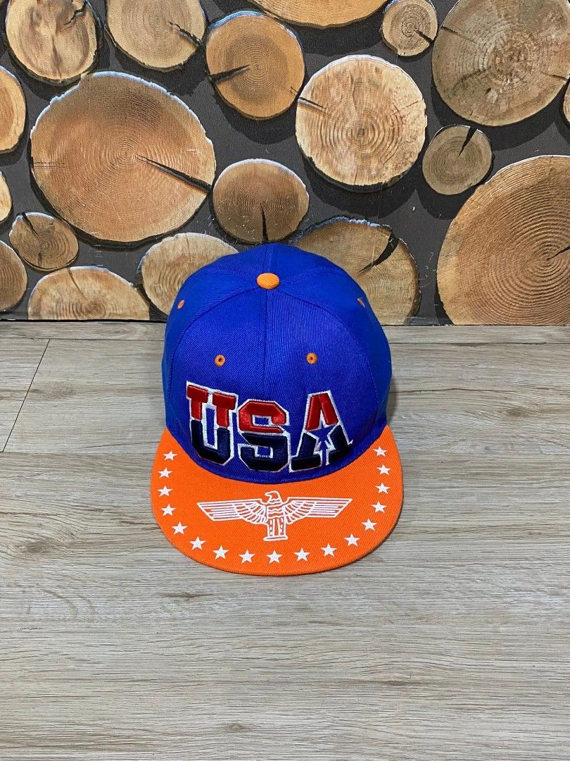 USA Red White Blue Men's Adjustable Snapback original, Fesyen
