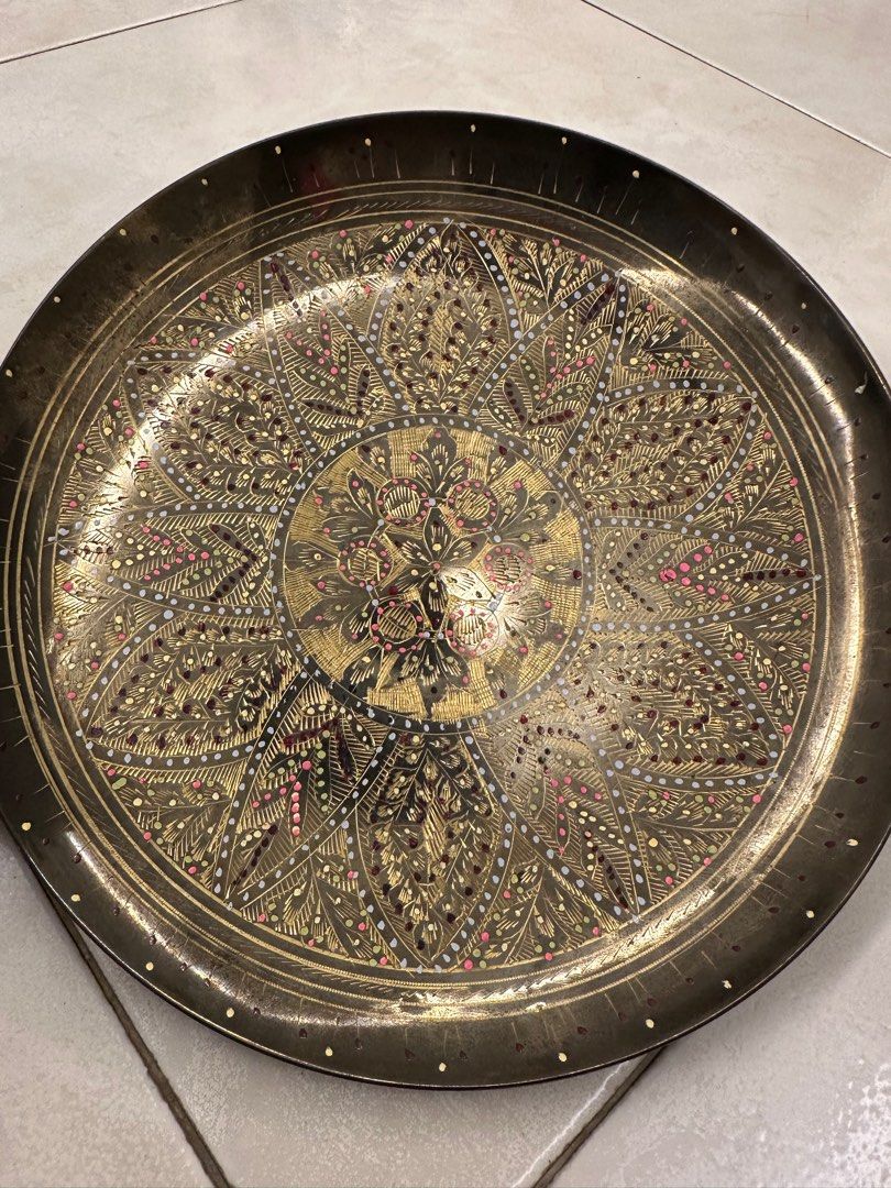 Vintage Brass Decorative Tray