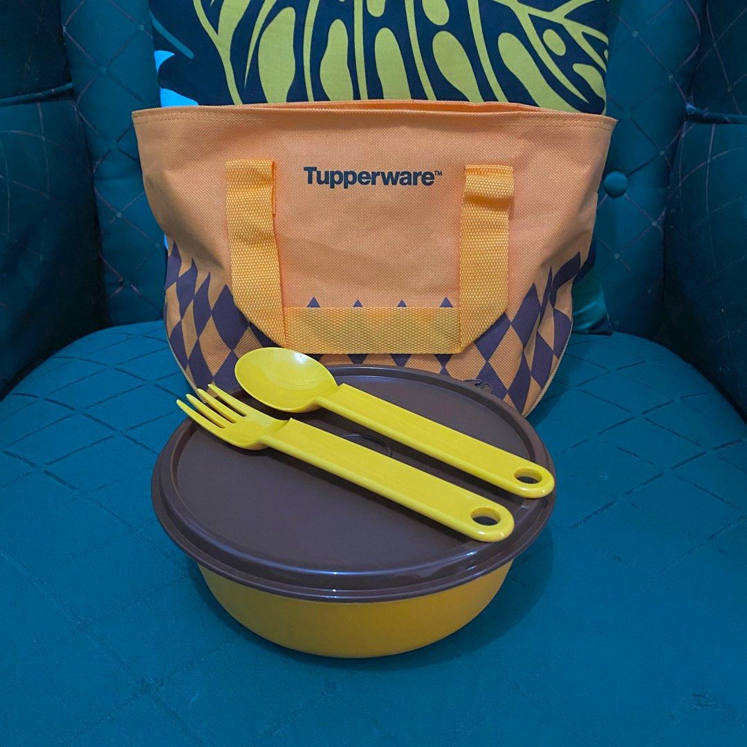 Wadah Bekal Tupperware Delight Set Yellow Choco Pop New Original