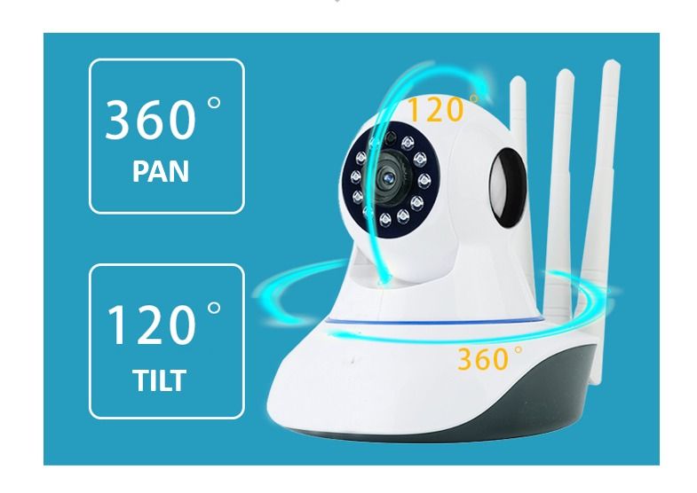 Yoosee Full-HD 8MP Wireless WiFi IP Camera CCTV with Night Vision & 2-Way Audio
