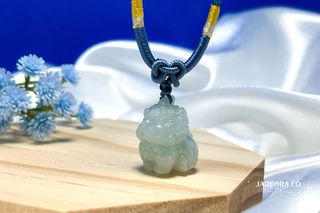玉獅 翡翠獅子頸鏈項鏈吊墜頸繩 （含國內證書）64210510090883110