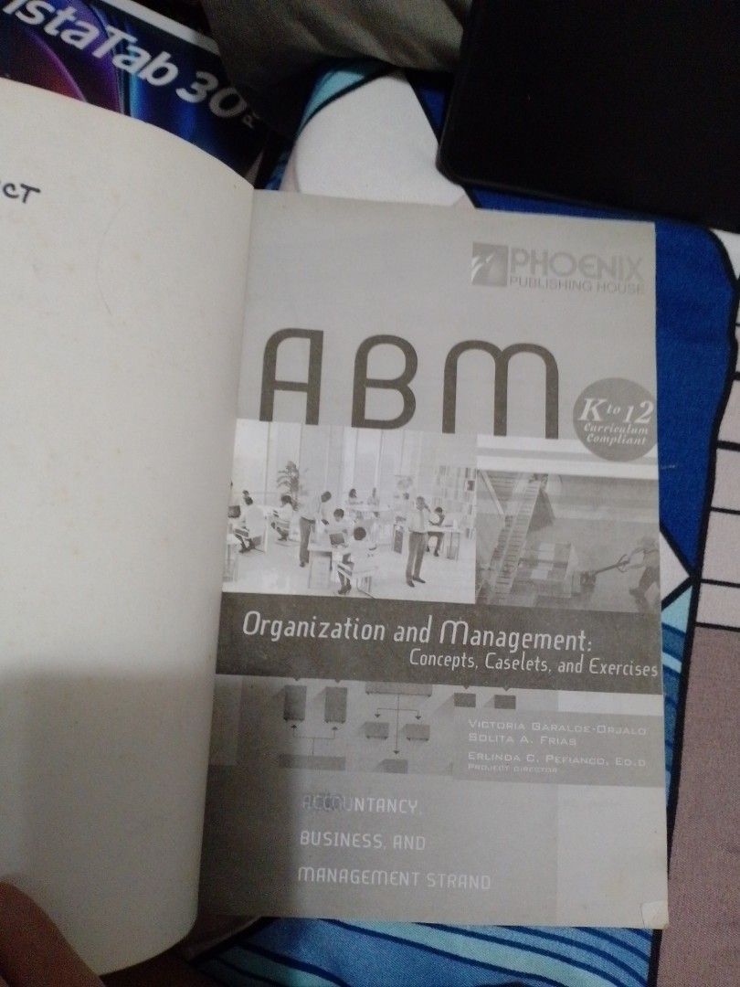 ABM Organization and Management Phoenix Publishing House (Category: Textbooks) located in Tarlac. Submitted by plglomboy48394 (Listing ID 1380141116, Image 2). Description: .