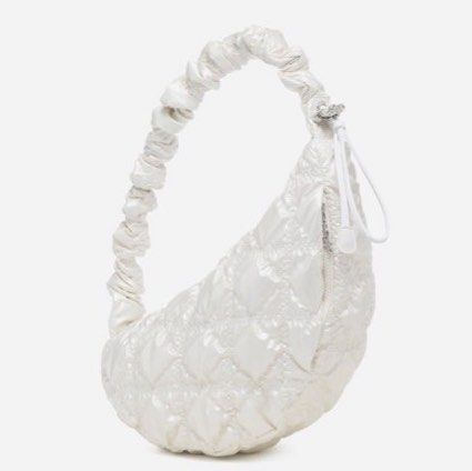 Authentic Carlyn Cozy Glow (Pearl White) (Category: Shoulder Bags) located in Singapore. Submitted by brrztwnty (Listing ID 1380204385, Image 1). Description: Beautiful pearlescent white bag Comes with original tags and storage pouch Like new condition Selling as is .