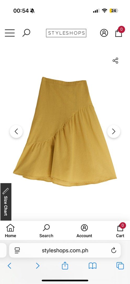 BAYO Yellow Linen Skirt (Category: Skirts) located in Taguig. Submitted by __jsww (Listing ID 1380276473, Image 1). Description: Medium Used once.