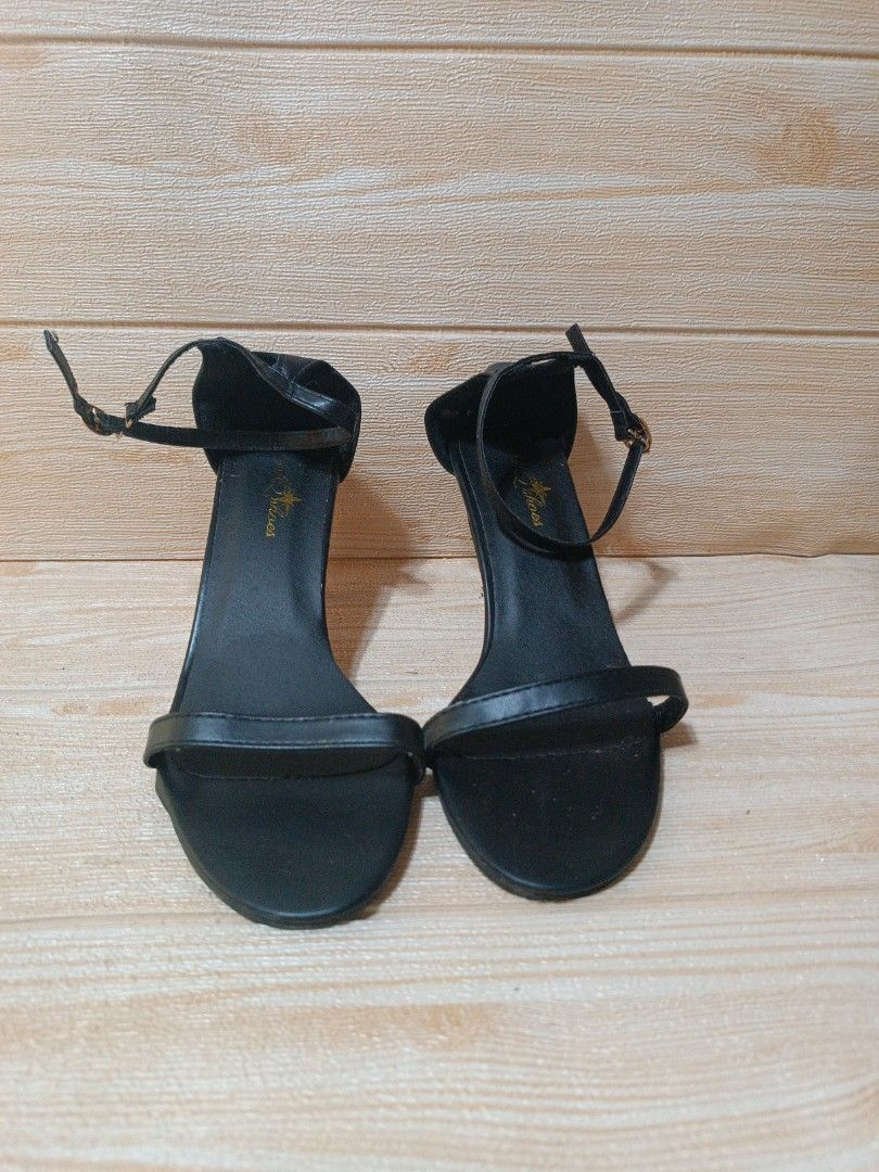 Black sandals 2 inch (Category: Heels) located in Rizal. Submitted by decluttertoreuse (Listing ID 1380142335, Image 2). Description: Black sandals, once lang nagamit for an event color Black size 7 rfs: naka stock nlng, decluttering.