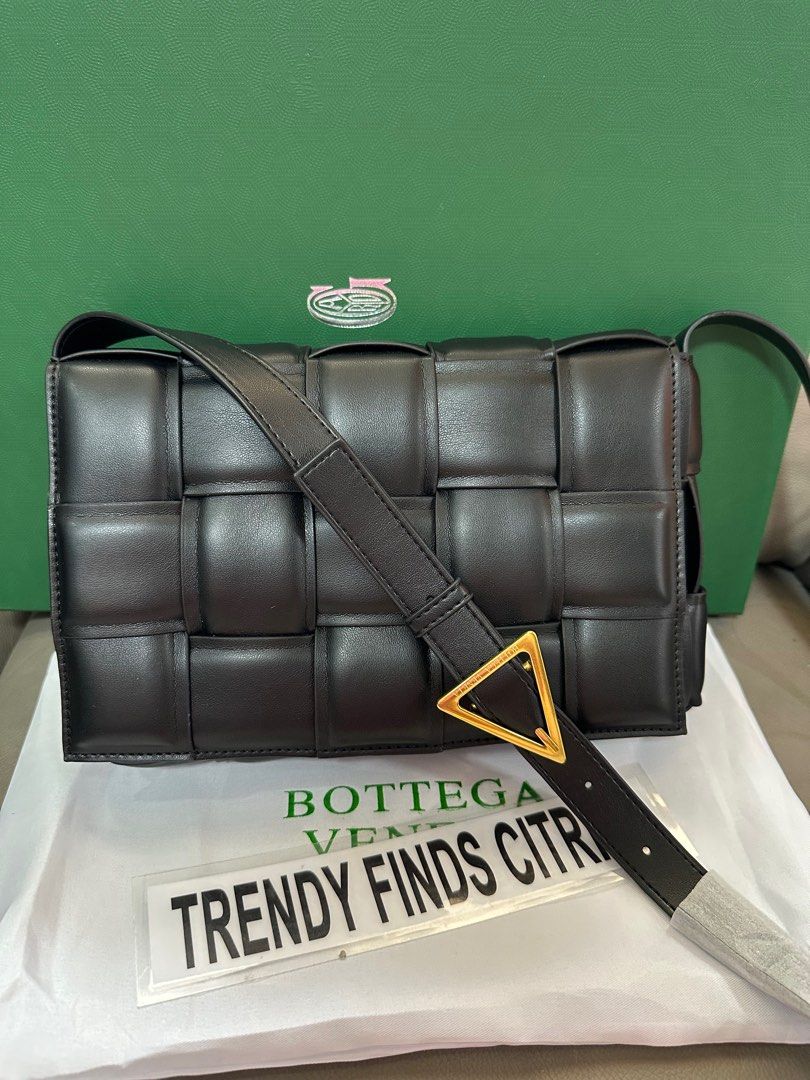 Bottega padded cassette bag (Category: Luxury Bags & Wallets) located in Manila. Submitted by trendyfindscitrine (Listing ID 1380158534, Image 1). Description: Size 26 x 18 x 8 cm Genuine calfskin leather .