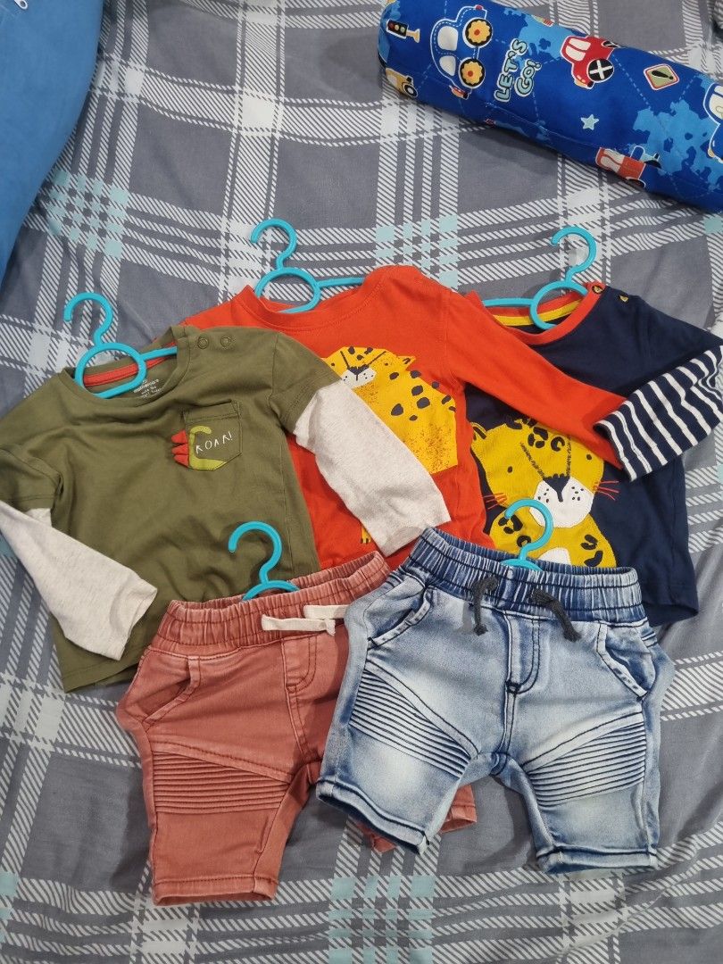 Boys Clothes (Category: Babies & Kids Fashion) located in Singapore. Submitted by reviveresale (Listing ID 1380205421, Image 3). Description: long sleeve all from MotherCare shorts from Cotton On baby suitable for 1-3months bby..