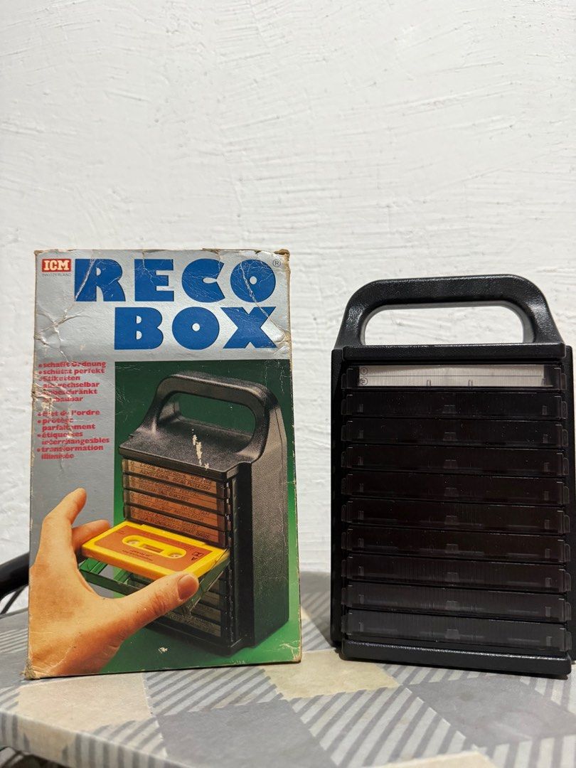 Cassette tape caddy (for hubad tapes) (Category: Portable Audio Accessories) located in Manila. Submitted by trueethnicvibe (Listing ID 1380225091, Image 3). Description: Cassette tape caddy for your hubad tapes or bring-in-cassette tapes on the go. A good storage case comes with its original box (vintage) and blank labels for organizing. Plastic material and can store 10 cassettes..