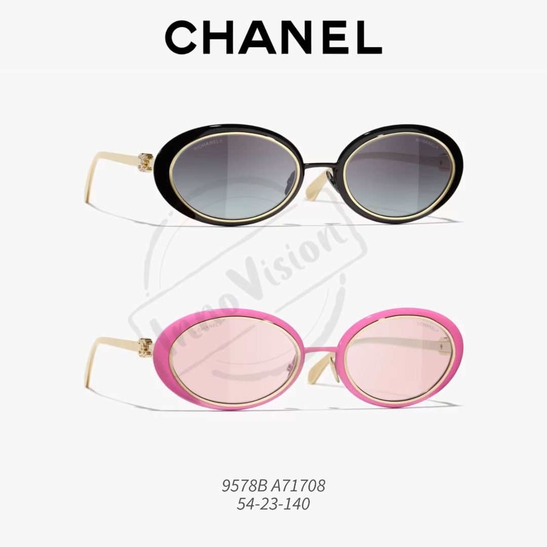 Chanel 9578B A71708 Oval Sunglasses | Size 54-23-140, Women's
